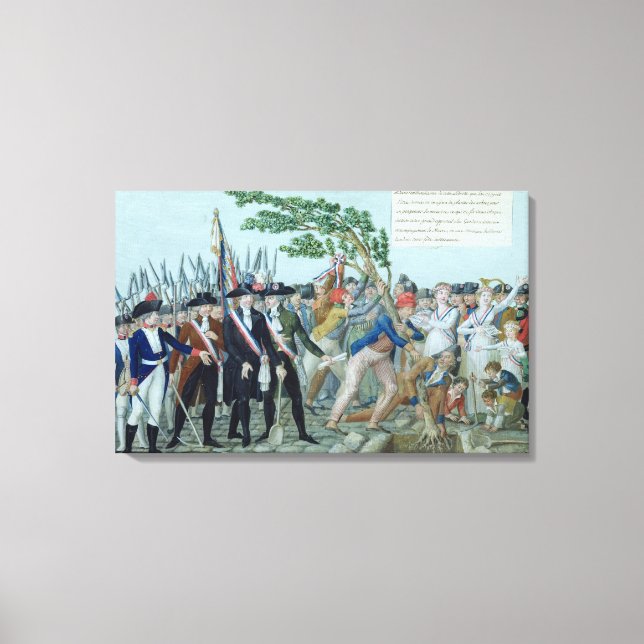 Toile La plantation d'un arbre de liberté, c.1789 (Recto)