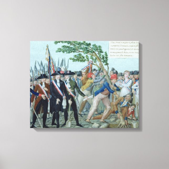 Toile La plantation d'un arbre de liberté, c.1789 (Recto)