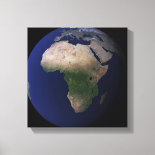 Toile La pleine terre montrant l'Afrique, l'Europe, et