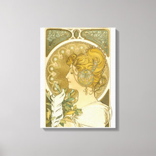 Toile La Plume d'Alphonse Mucha