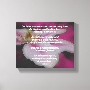 Toile La prière du Seigneur Notre Père Clematis