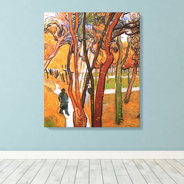 Toile La Promenade : Feuilles mortes de Vincent van Gogh (Insitu (Plancher de Bois))
