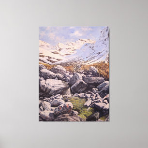 Toile La puissance des montagnes et des rochers : art mu