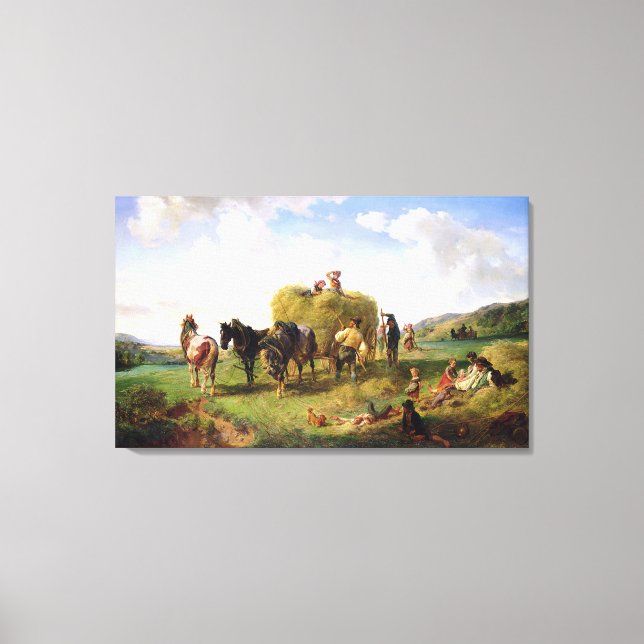 Toile La récolte de foin, 1869 (Recto)