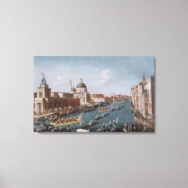 Toile La Régate des Femmes sur le Grand Canal, Venise (Recto)