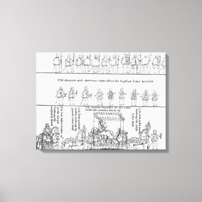 Toile La reine dans sa litière (Recto)