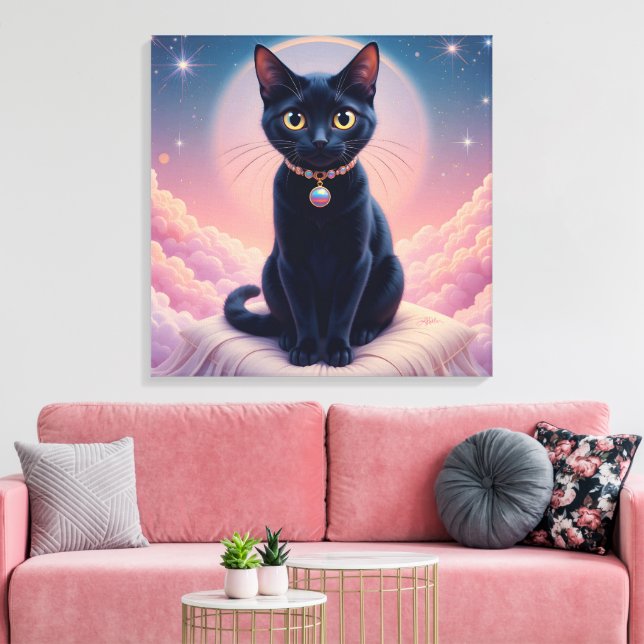 Toile La Reine du Paradis des Chats Noirs (Insitu(Salon))