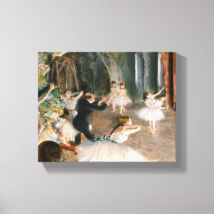 Toile La répétition sur scène par Edgar Degas