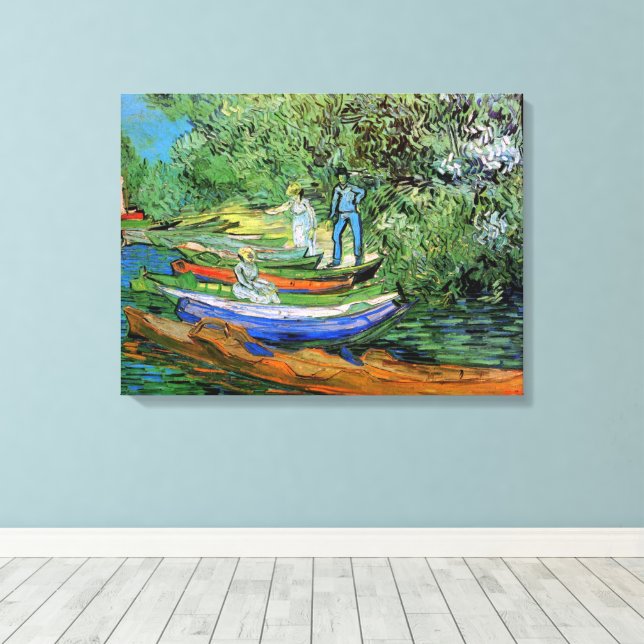 Toile La rive de l'Oise à Auvers par Vincent van Gogh (Insitu (Plancher de Bois))