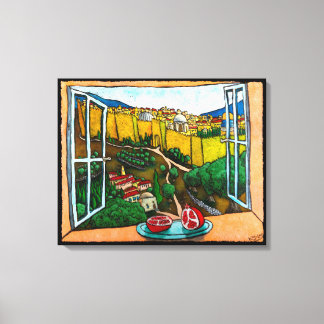 Toile La route vers la porte de Jaffa par Jonathan Kis-L