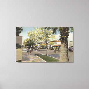 Toile La rue de village, commande de canyon de paume
