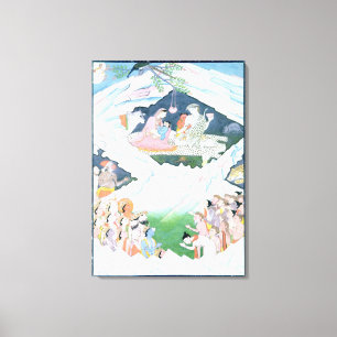 Toile La Sainte Famille de Shiva et Parvati