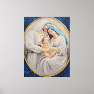 Toile La Sainte Famille : Portrait de l'Amour Divin