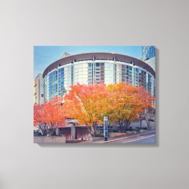 Toile La salle Benaroya de Seattle à l'automne (Recto)
