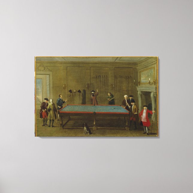 Toile La salle de billard (huile sur toile) (Recto)
