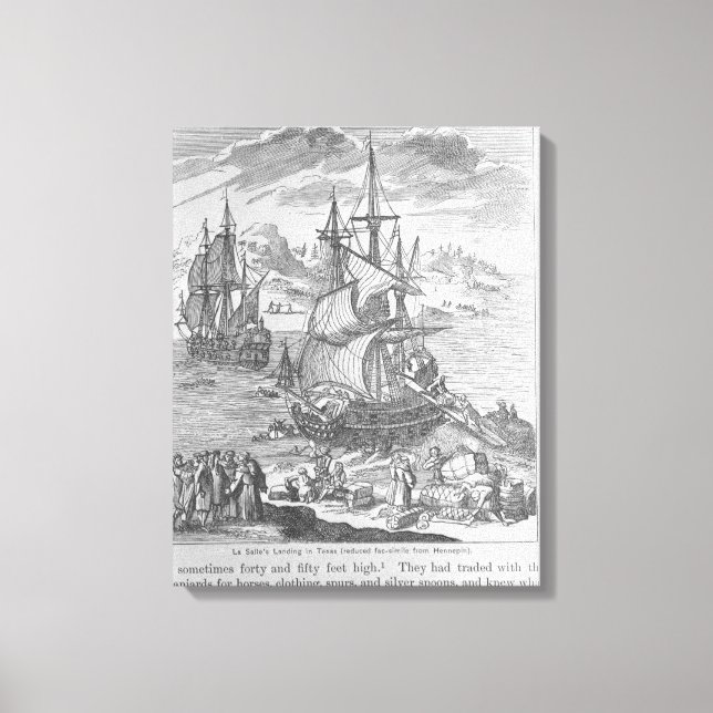 Toile La Salle's Landing au Texas (Recto)