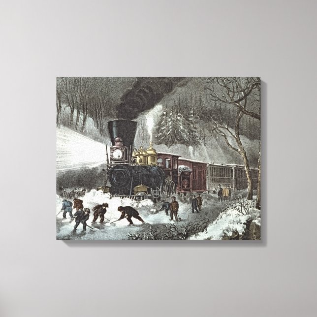 Toile La scène ferroviaire américaine, 1871 (Recto)