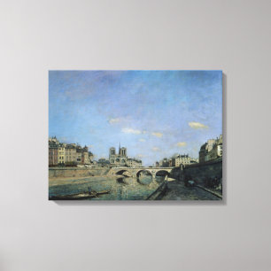 Toile La Seine et Notre Dame à Paris, 1864