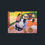 Toile 'La Sieste' - Paul Gauguin<br><div class="desc">"La Siesta", c. 1891-1892, huile sur toile de Paul Gauguin. Gauguin était un peintre post-impressionniste de premier plan. Né à Paris, en France, il vola vers les mers du Sud en 1891. Ses représentations de la vie à Tahiti et dans d'autres parties de la Polynésie sont célèbres dans le monde...</div>