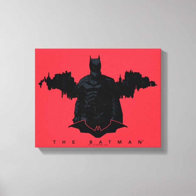 Toile La silhouette de Batman Gotham (Recto)