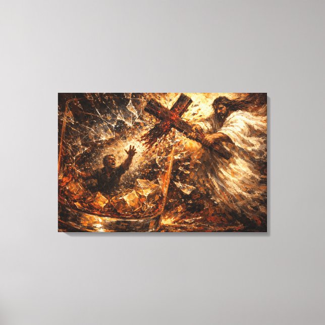 Toile La Solution : Verre de Whisky Divine Rescue Art (Recto)