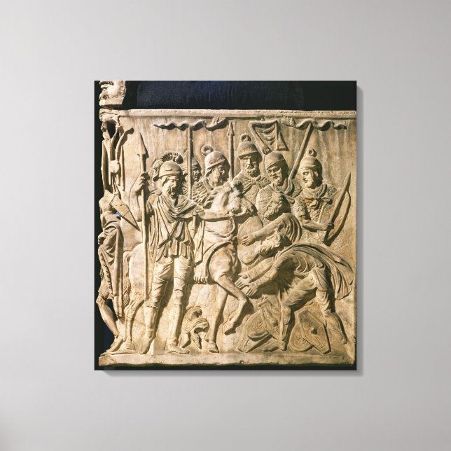 Toile La soumission d'un barbare à une troupe romaine (Recto)