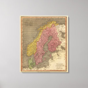 Toile La Suède, Danemark, Norvège