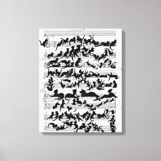 Toile La Symphonie du vecteur de chat (Recto)