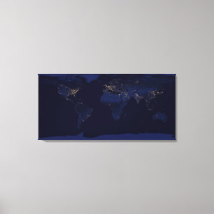 Toile La Terre dans la nuit