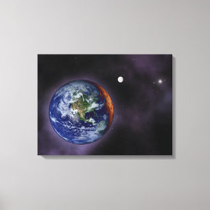 Toile La terre montrée aux bords externes