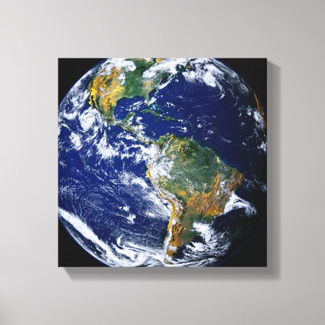Toile La Terre Pleine Montre Les Amériques (Recto)