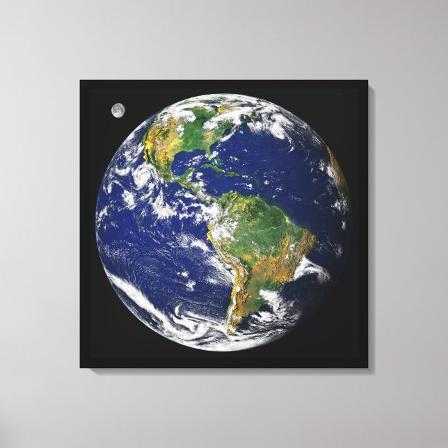 Toile La Terre, Vu De L'Espace, En Avril 2000 (Recto)