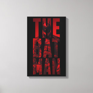 Toile La typographie de Batman coupée