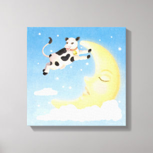 Toile La vache a sauté au-dessus de la lune