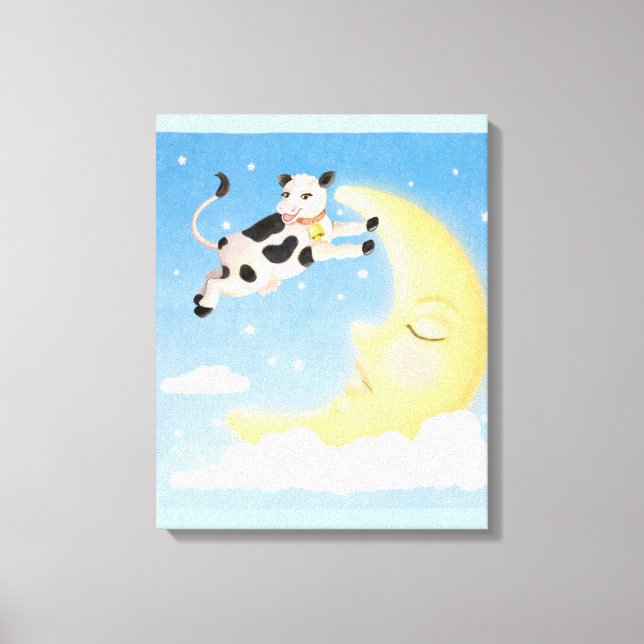 Toile La vache a sauté au-dessus de la lune (Recto)