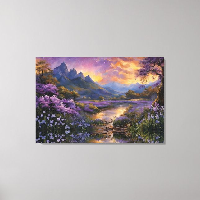 Toile La vallée de la Lavande à l'aube (Recto)