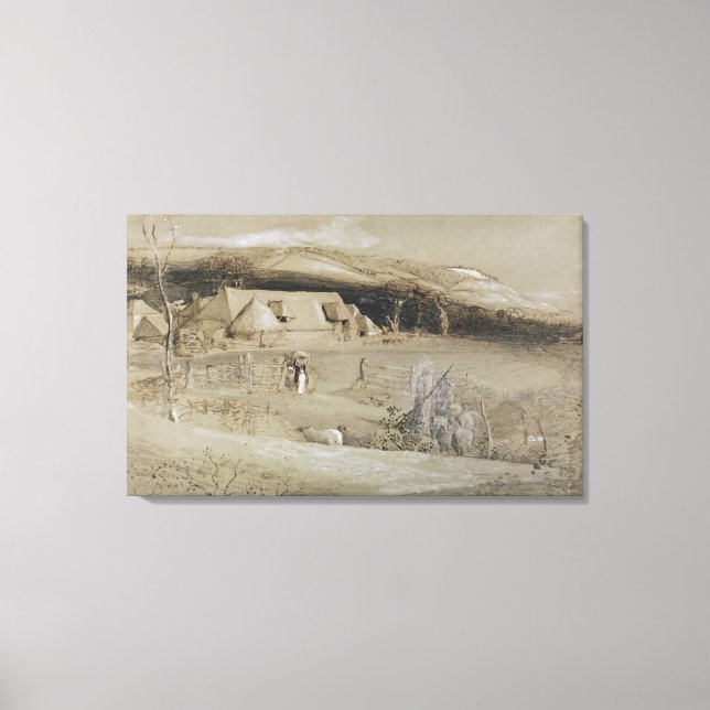 Toile La Vallée de la Vision (brosse, lavage à l'encre,  (Recto)
