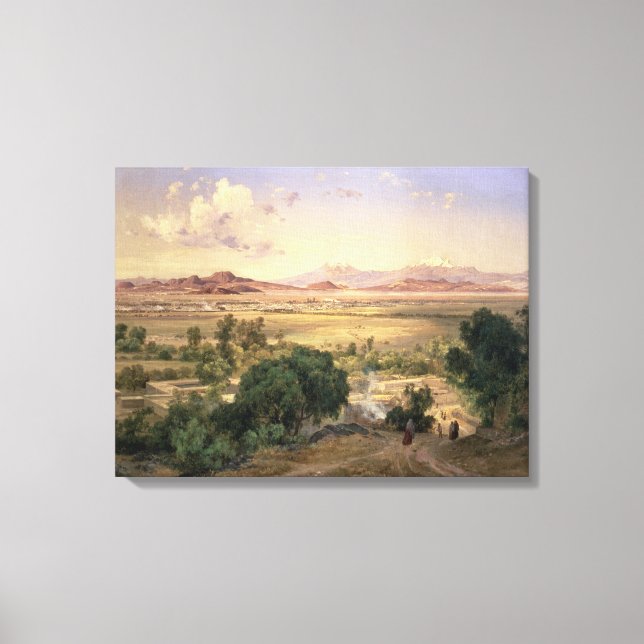 Toile La vallée du Mexique de la basse crête de Tacubay (Recto)