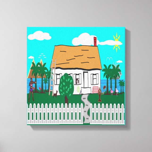 Toile La vie à la plage (Recto)