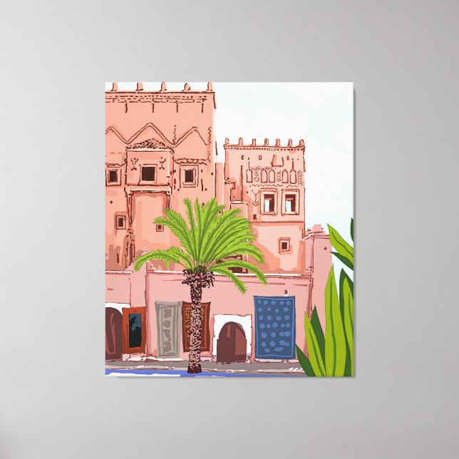 Toile La vie au Maroc, Architecture (Recto)