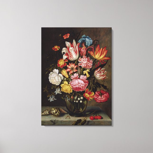 Toile La vie des fleurs dans un vase Ovoid (Recto)