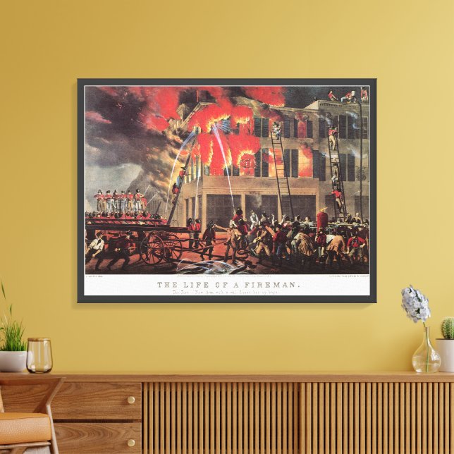 Toile La vie d'un pompier, d'une entreprise Vintage (Insitu(Salon))