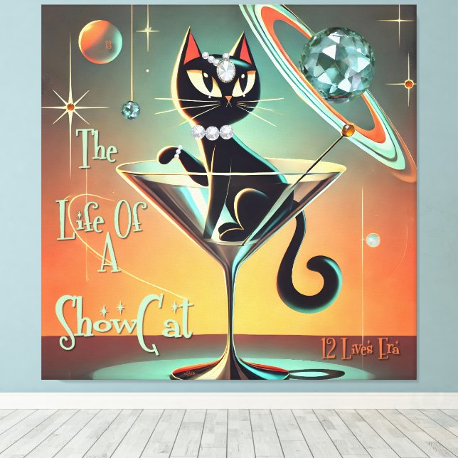 Toile La Vie D'Une Chatte Showgirl (Insitu (Plancher de Bois))