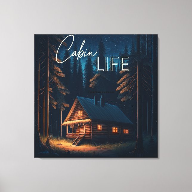 Toile La vie en cabane | Art à thème camping (Recto)