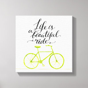 Toile La vie est un beau vert de chaux de tour