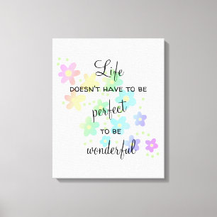Toile La vie n'a pas à être parfait Rainbow Canvas Pri
