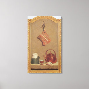 Toile La vie toujours avec de la viande, la bouilloire