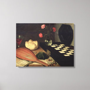 Toile La vie toujours avec l'échiquier, 1630