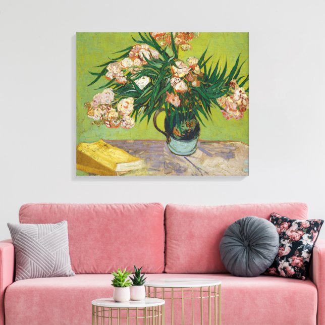 Toile La Vieille Fleur d'Oléandre Rose de Van Gogh dans  (Insitu(Salon))