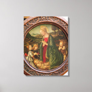 Toile La Vierge adorant l'enfant Christ
